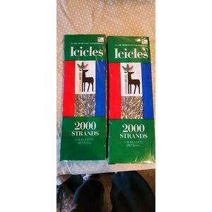 Vintage Santas Best Kmart  Tinsel  Icicles Silver Christmas Trees 18" 4,000 Stra